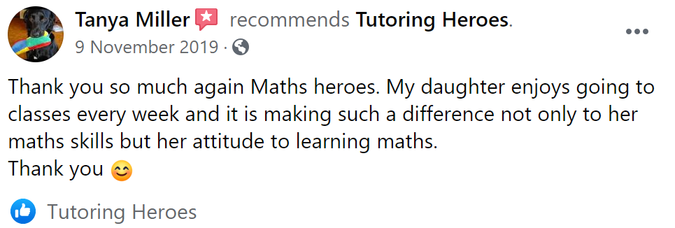 Tanya thanking about maths heroes